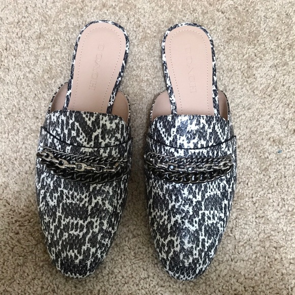 NWOB! COACH 9.5 B faye multi chain printed slides. - Picture 1 of 9